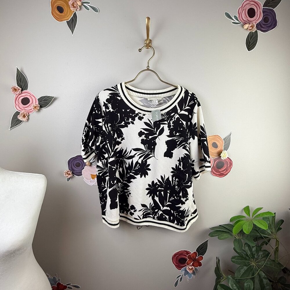 Forever21+ Floral Cropped Tee - Size - XL